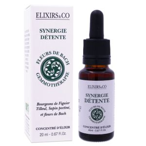Elixirs and Co - Détente- Elixir Composé Bio aux Fleurs de Bach 20 ml  - Pharmacie Agnès Praden à Alès