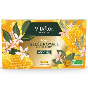 Vitaflor Gelée Royale Bio 4000mg 10 Ampoules - Pharmacie Agnès Praden à Alès