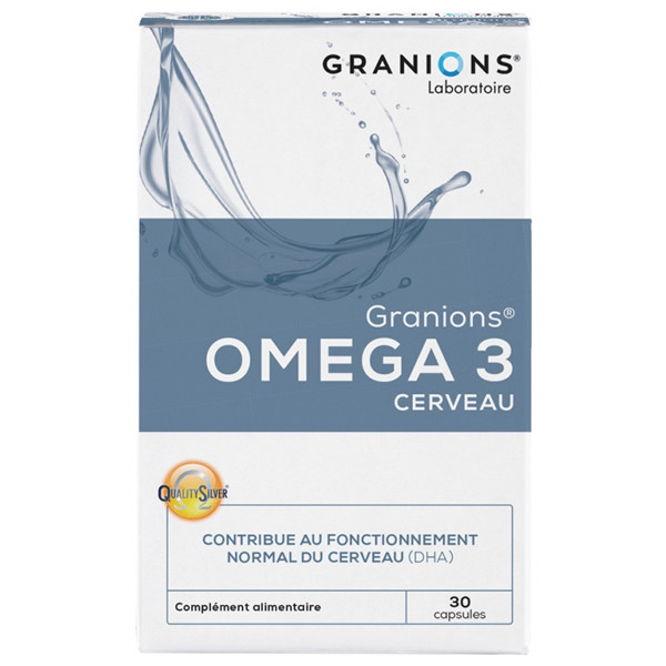Laboratoire des Granions omega 3 cerveau 30 capsules 20g - Pharmacie Agnès Praden à Alès
