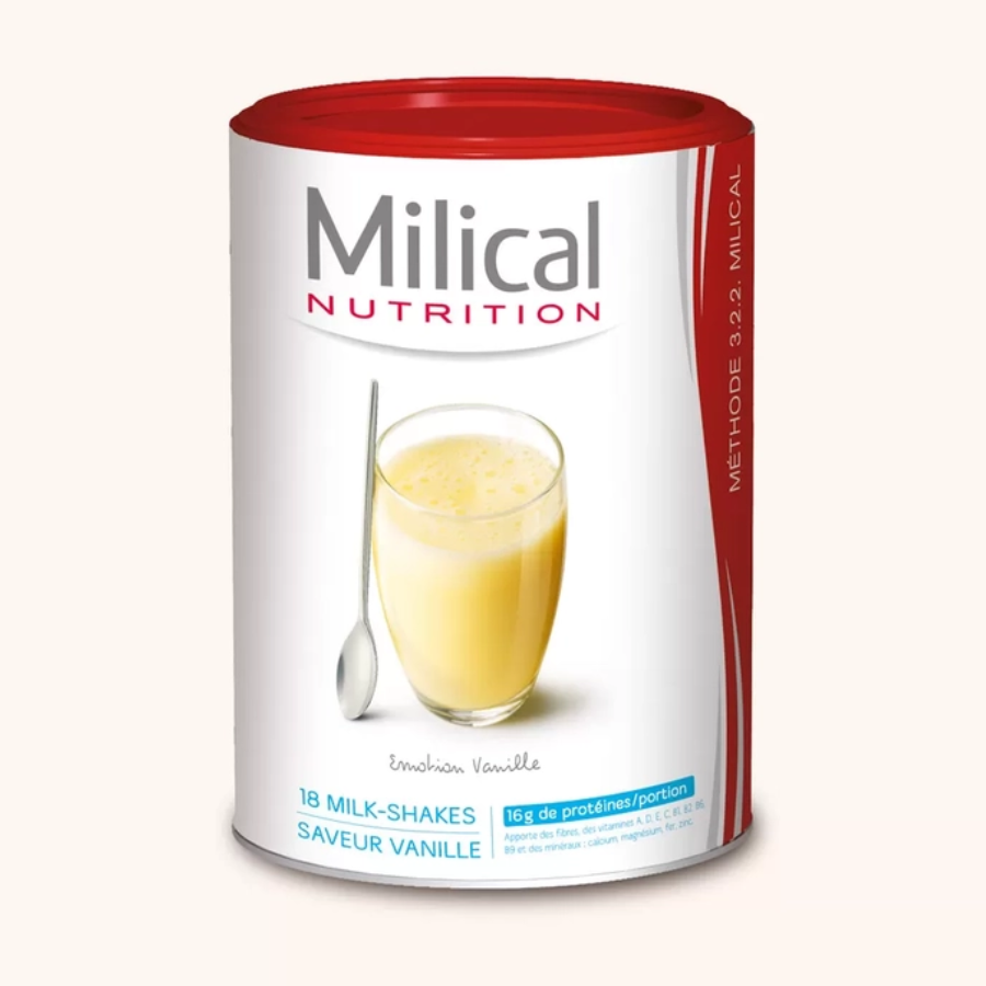 Milical Milk Shake Vanille 18 portions - Pharmacie Agnès Praden à Alès