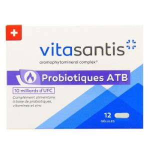 Santis Lab Vitasantis Probiotiques ATB x12 Gélules  - Pharmacie Agnès Praden à Alès