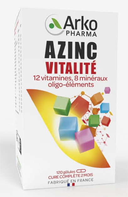 Arkopharma Azinc vitalité 120 gélules - Pharmacie Agnès Praden à Alès