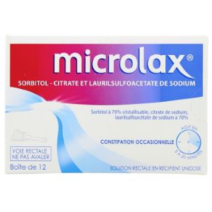 Microlax Solution Rectale 12 Récipients Unidoses 5 ml - Pharmacie Agnès Praden à Alès