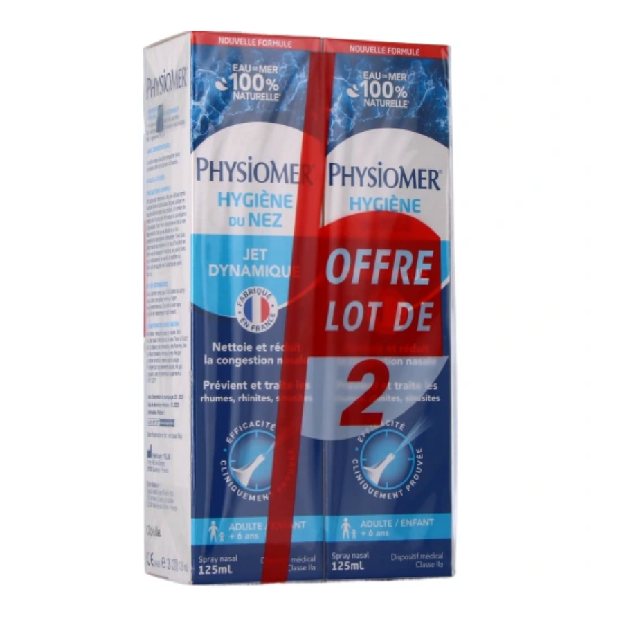 Physiomer Jet Dynamique 125 ML X 2 - Pharmacie Agnès Praden à Alès