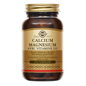 Solgar Calcium, Magnésium, Vitamine D3 150 comprimés - Pharmacie Agnès Praden à Alès