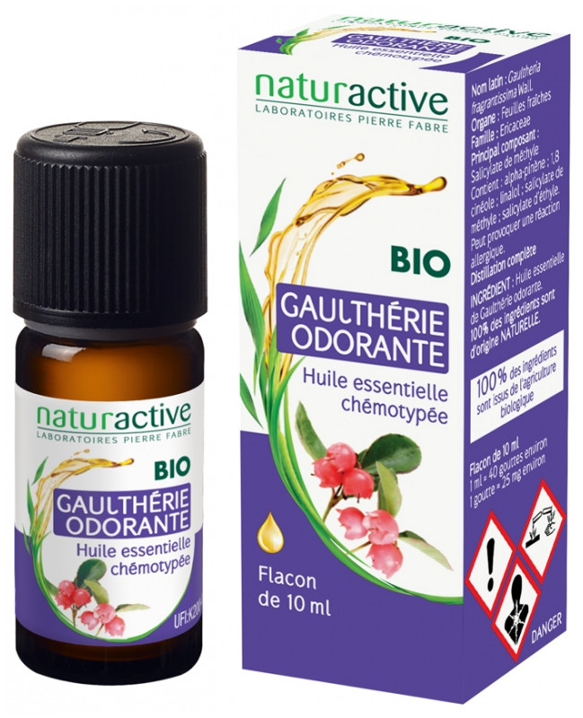 Naturactive Huile Essentielle Gaulthérie Odorante  Bio 10 ml - Pharmacie Agnès Praden à Alès