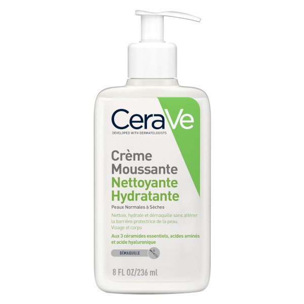 CeraVe Crème Moussante Nettoyante Hydratante Visage 236 ml - Pharmacie Agnès Praden à Alès