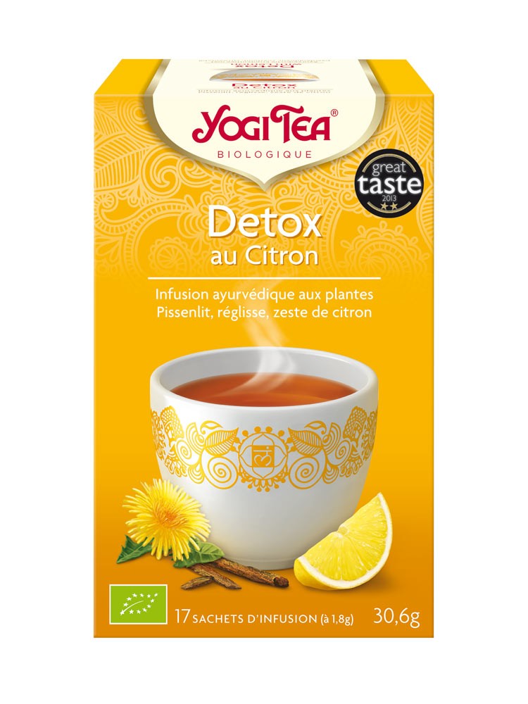 Yogi Tea Infusion Detox au Citron 17 Sachets - Pharmacie Agnès Praden à Alès