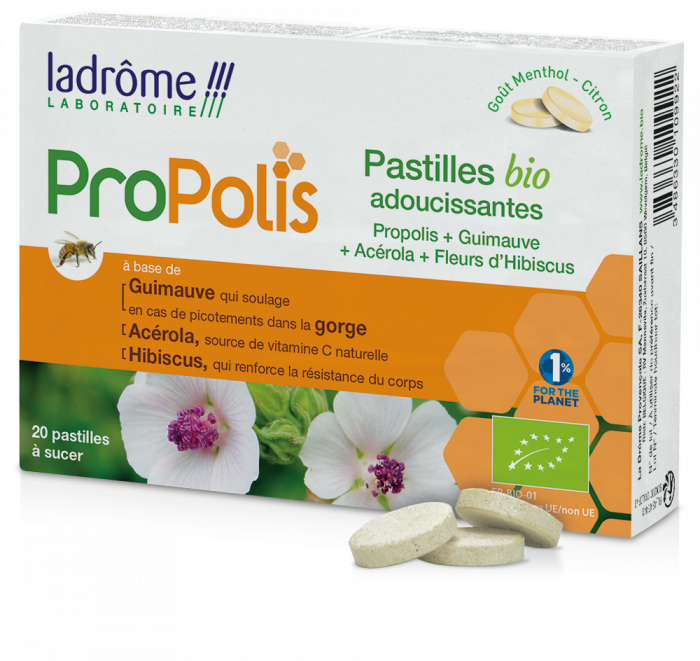 Ladrôme Propolis 20 pastilles adoucissantes - Pharmacie Agnès Praden à Alès
