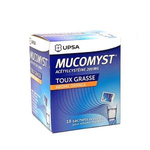 Upsa Mucomyst 200mg 18 Sachets - Pharmacie Agnès Praden à Alès