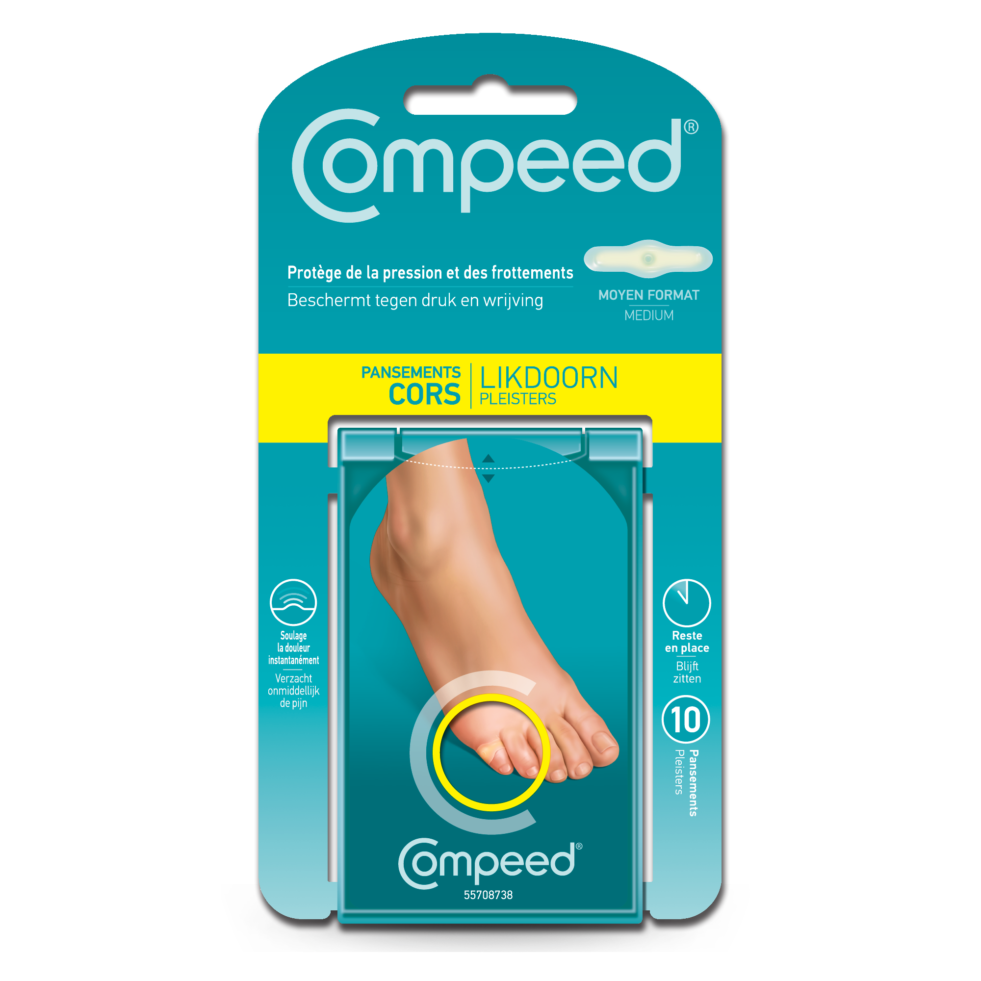 Compeed Cors Pansement Moyen Format 10 Pansements - Pharmacie Agnès Praden à Alès