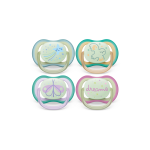 Avent Ultra Air Nighttime 2 Sucettes Orthodontiques 0-6 Mois - Pharmacie Agnès Praden à Alès