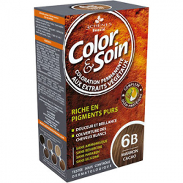 Les 3 Chênes Color & Soin 6B Marron Cacao 135ml - Pharmacie Agnès Praden à Alès