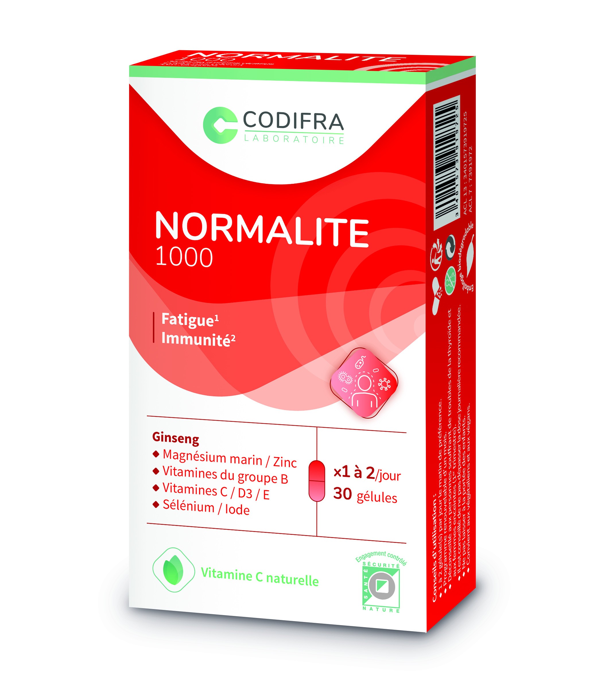 Codifra Normalite 1000 30 gélules - Pharmacie Agnès Praden à Alès