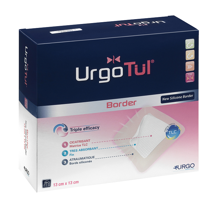 Urgotul border 13x13cm boite de 16 - Pharmacie Agnès Praden à Alès