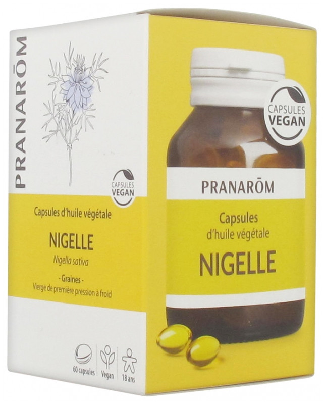 Pranarôm Capsules d'Huile Végétale Nigelle 60 Capsules - Pharmacie Agnès Praden à Alès