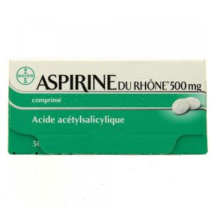 Bayer Aspirine du Rhône 500mg comprimés x 50 - Pharmacie Agnès Praden à Alès