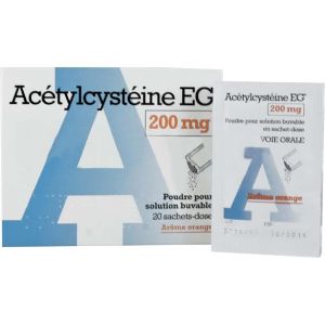 Eg Labo Acétylcystéïne 200 mg Sachets x 18 - Pharmacie Agnès Praden à Alès