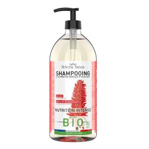 Helvetia Natura Shampooing Nutrition Intense Bio à la Kératine Végétale et Aloe Véra 1L - Pharmacie Agnès Praden à Alès