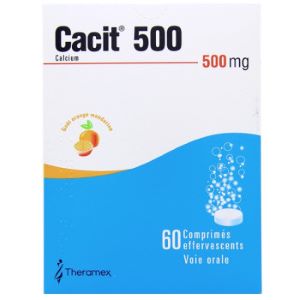 Theramex Cacit 500mg 60 Comprimés Effervescents  - Pharmacie Agnès Praden à Alès