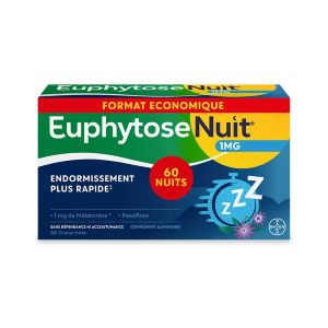 Bayer Euphytose Nuit 1mg Endormissement Rapide 60 comprimés - Pharmacie Agnès Praden à Alès