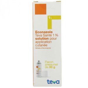 Teva Econazole 1%, Solution Pour Application Cutanée - Flacon 30 g - Pharmacie Agnès Praden à Alès