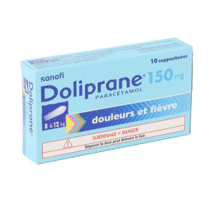 Sanofi Doliprane 150 mg 10 Suppositoires  - Pharmacie Agnès Praden à Alès