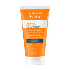 Avene Solaire Fluide SPF50+ Sans Parfum 50ml  - Pharmacie Agnès Praden à Alès