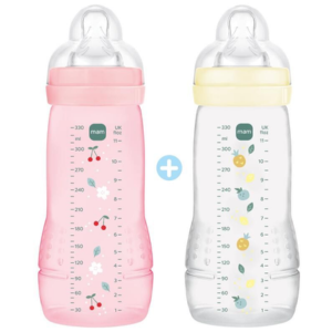 Mam Biberon Easy Active Berry & Pearl 2 x 330 ml  - Pharmacie Agnès Praden à Alès