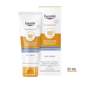 Eucerin Sun Protection Sensitive Protect Sun Crème SPF50+ 50 ml - Pharmacie Agnès Praden à Alès