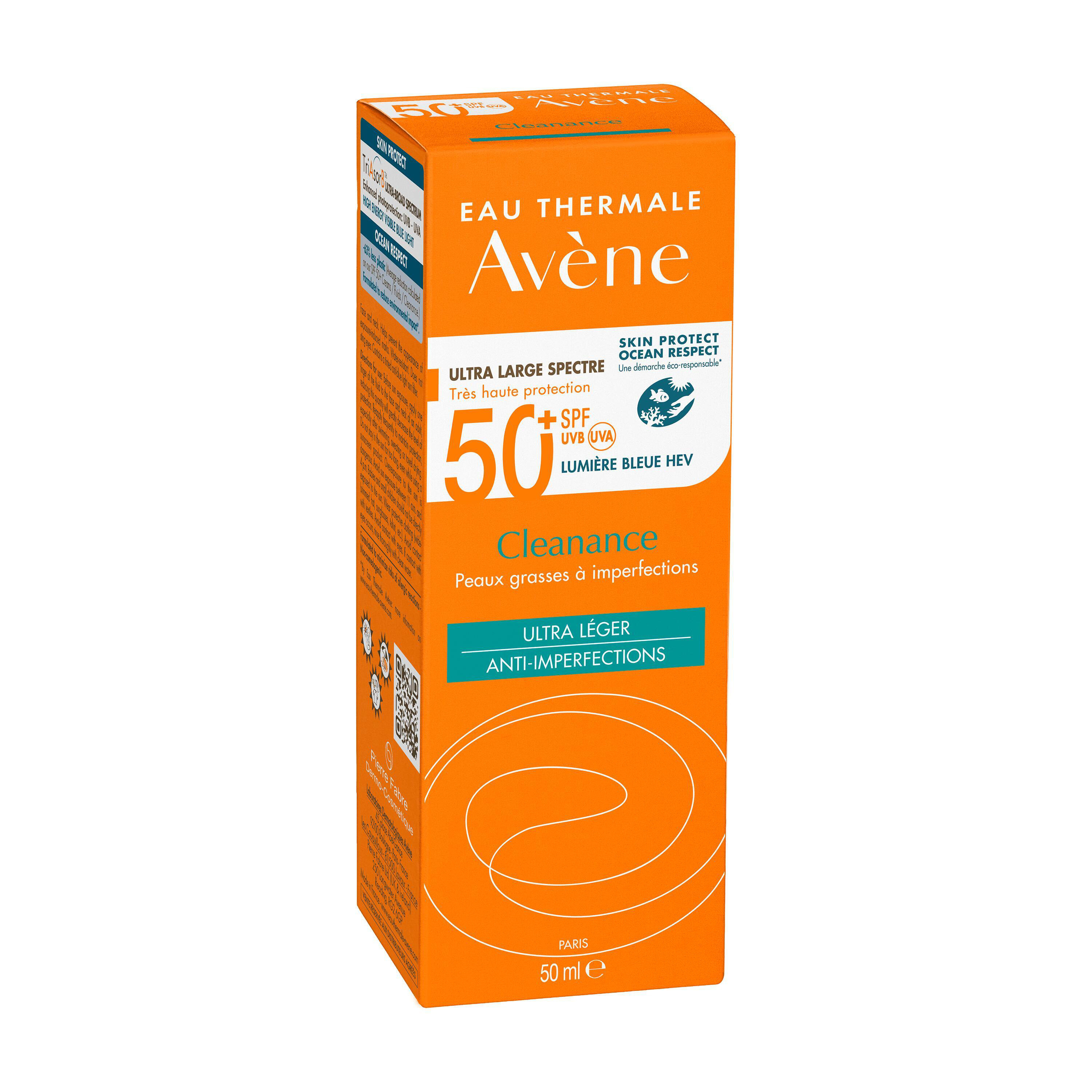 Avène Solaire Cleanance spf 50+ 50ml - Pharmacie Agnès Praden à Alès