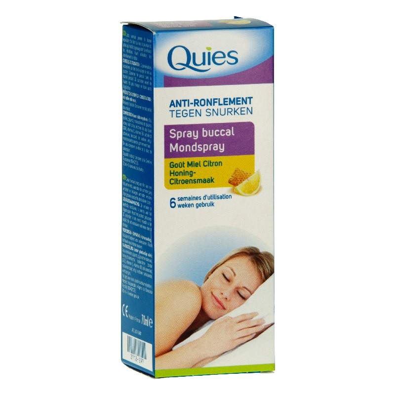 Quies Spray buccal anti-ronflement gout miel citron 70ml - Pharmacie Agnès Praden à Alès
