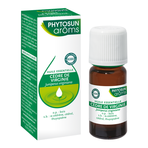 Phytosun arôms huile essentielle cèdre de virginie 5ml - Pharmacie Agnès Praden à Alès