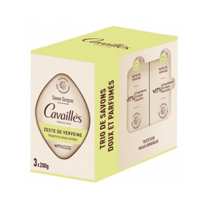 Cavaillès Savon Surgras Zeste de Verveine Lot de 3 x 200 g - Pharmacie Agnès Praden à Alès