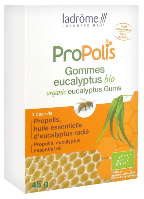 Ladrôme Propolis Gommes Eucalyptus Bio 45 g - Pharmacie Agnès Praden à Alès