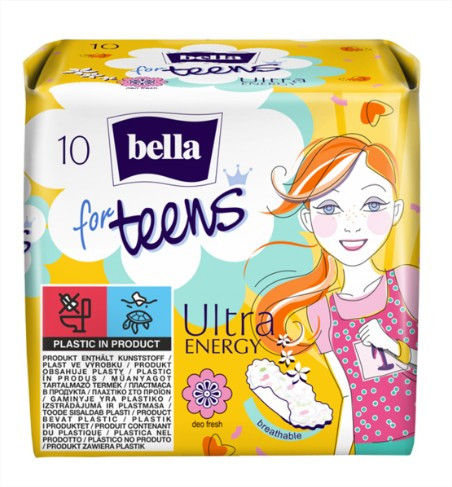 Bella for Teens Energy Serviettes Hygiéniques x 10 - Pharmacie Agnès Praden à Alès
