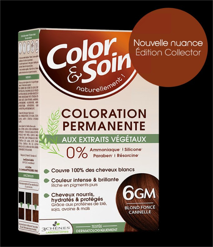 Les 3 Chênes Color & Soin 6GM Blond Foncé Cannelle 135ml - Pharmacie Agnès Praden à Alès