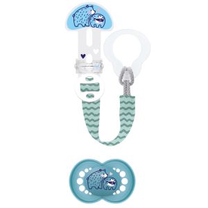 Mam Sucette Original Nature 6 Mois Et + Avec Attache-Sucette Couleur Bleu - Pharmacie Agnès Praden à Alès