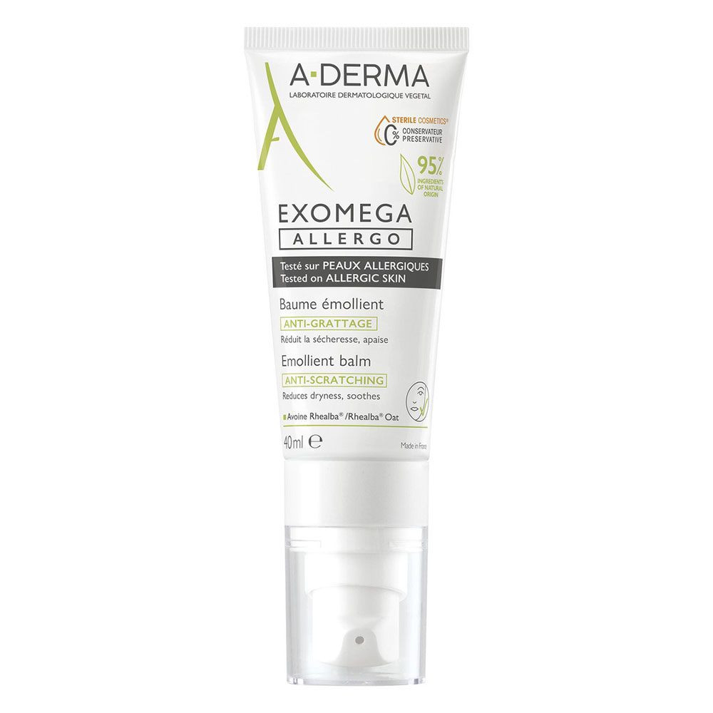 A-Derma  Exomega Allergo Baume Emolient anti-grattage 40ml - Pharmacie Agnès Praden à Alès