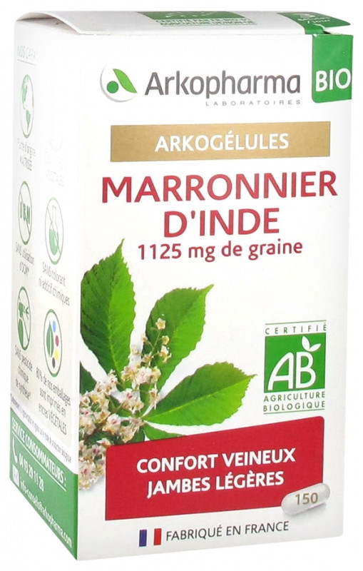 Arkopharma Arkogélules Marronnier d'Inde Bio 150 Gélules - Pharmacie Agnès Praden à Alès