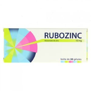 Laboratoire des Granions Rubozinc 15mg 30 Gélules - Pharmacie Agnès Praden à Alès
