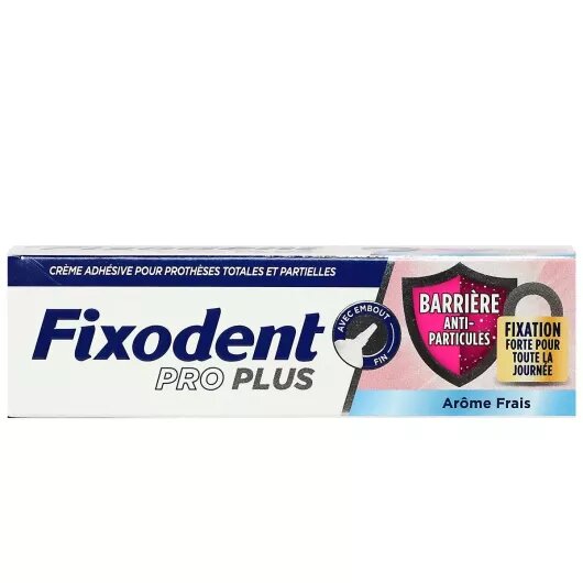 Fixodent Pro Plus Crème adhésive prothèse dentaire antiparticules - 40g - Pharmacie Agnès Praden à Alès