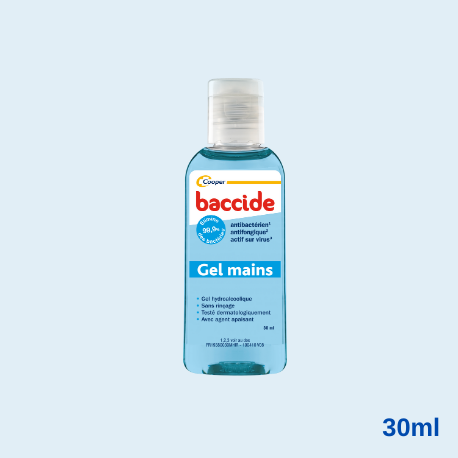 Cooper Baccide gel mains sans rinçage 30ml - Pharmacie Agnès Praden à Alès