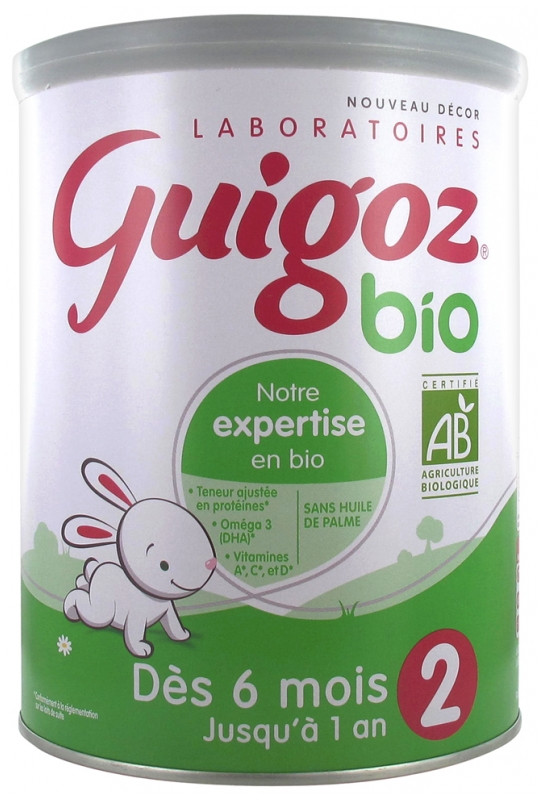 Guigoz Bio 2 Lait 6 - 12 mois 800 g - Pharmacie Agnès Praden à Alès