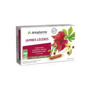 Arkopharma Arkofluides Bio Jambes Légères 20 Ampoules - Pharmacie Agnès Praden à Alès