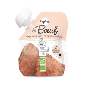 Popote Gourde Le Bœuf Bio Dès 4/6 Mois 60 g - Pharmacie Agnès Praden à Alès