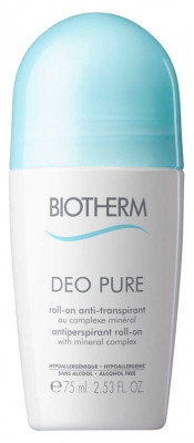 Biotherm Pure Roll-On Anti-Transpirant 75 ml - Pharmacie Agnès Praden à Alès