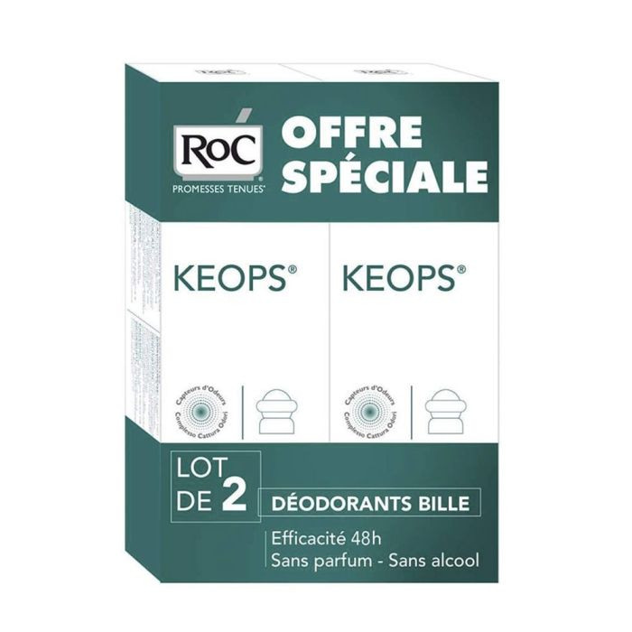 Roc Keops déodorant bille 30ml x2 - Pharmacie Agnès Praden à Alès