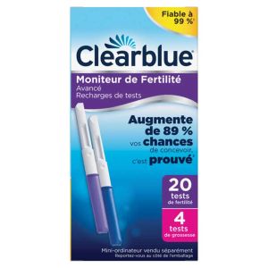 Procter & Gamble Clearblue Moniteur Fertilité Recharge 24 Sticks - Pharmacie Agnès Praden à Alès