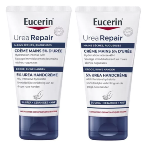 Eucerin UreaRepair PLUS Crème Mains 5% d'Urée Lot de 2 x 75 ml - Pharmacie Agnès Praden à Alès